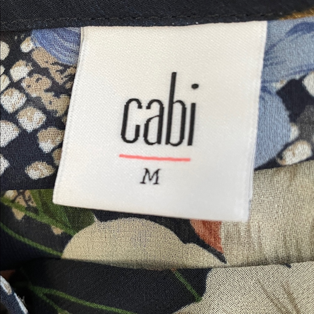 CAbi Snake Charmer Floral Semi Sheer Top - Picture 9 of 11